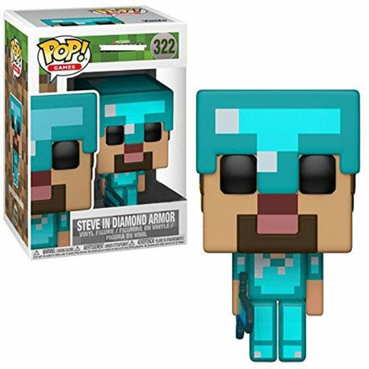 Funko Pop Minecraft Steve con Armadura de Diamante