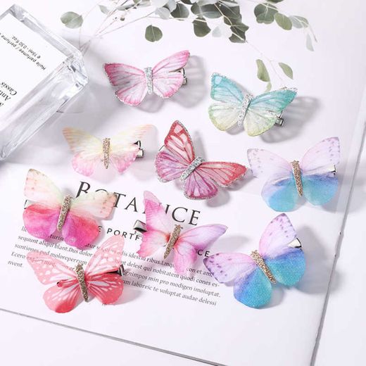 Acessórios de borboleta e de arco-íris transparente 