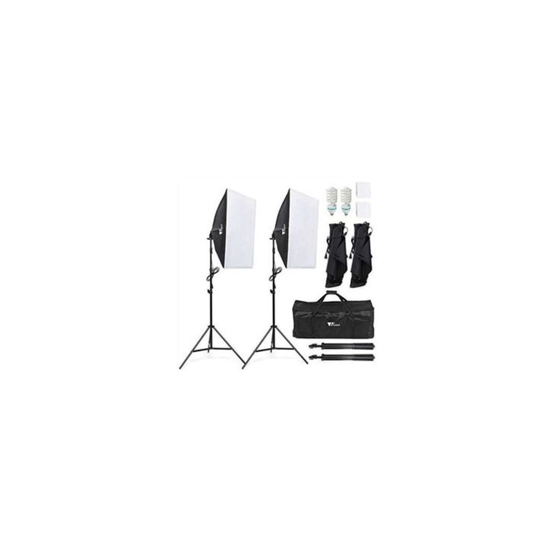 Electrónica Amzdeal Softbox Focos Kit Iluminacion Fotografia con 2 Ventana de Luz 135W