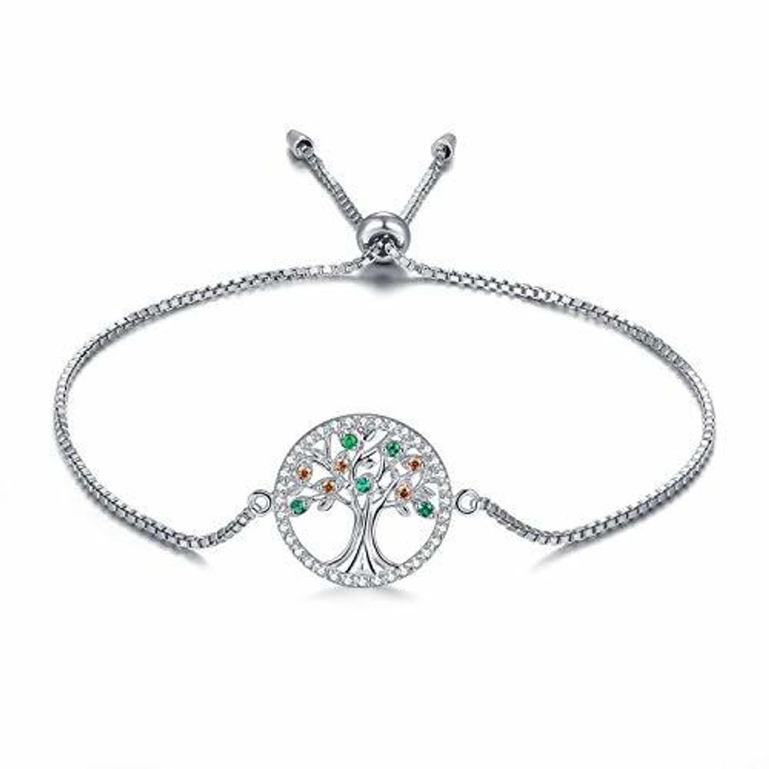 Fashion MEGA CREATIVE JEWELRY Pulseras Árbol de la Vida para Mujer Plata 925