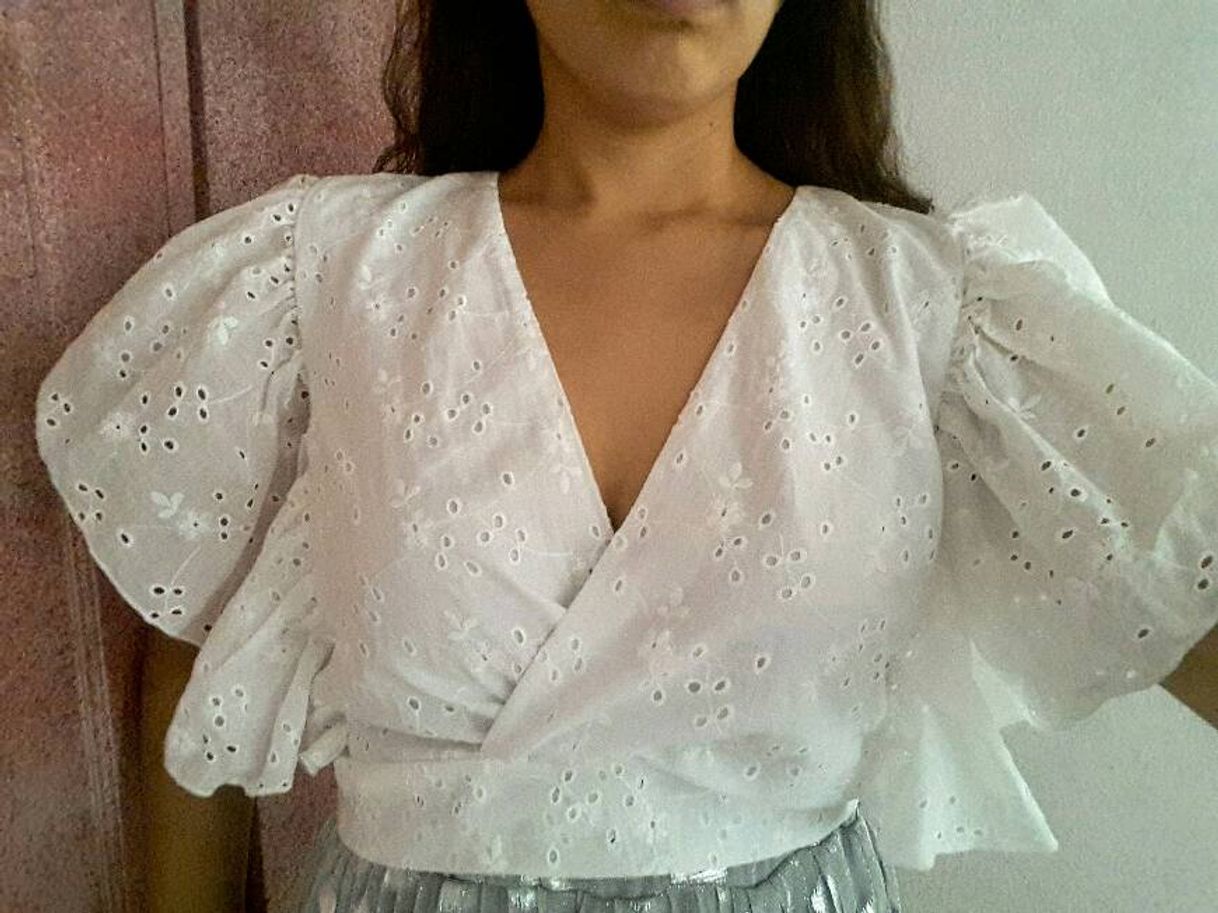 Fashion Crop Top Blanco con Forro