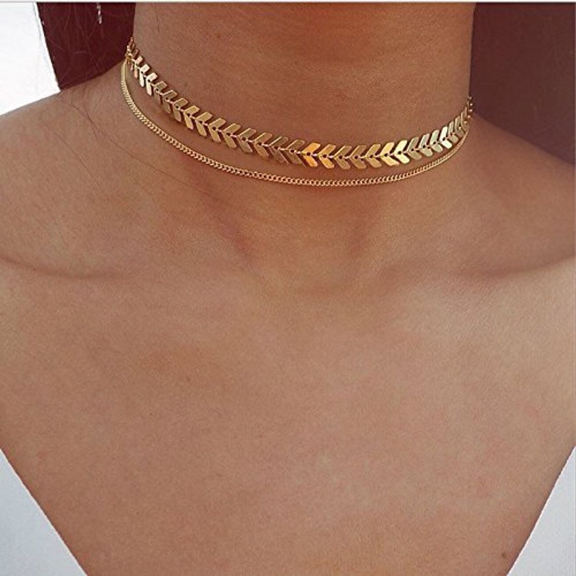 Social Kercisbeauty Gargantilla de plata con diseño de flecha de chevrón para mujeres