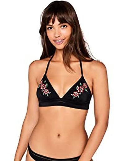 Marca Amazon - IRIS & LILLY Parte de Arriba de Bikini asimetrico