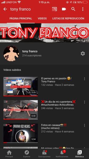 Mi canal de YouTube 