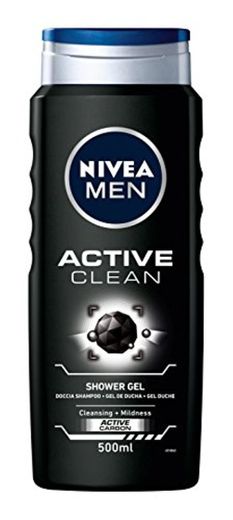 NIVEA MEN Gel de Ducha Active Clean - Paquete de 12 x