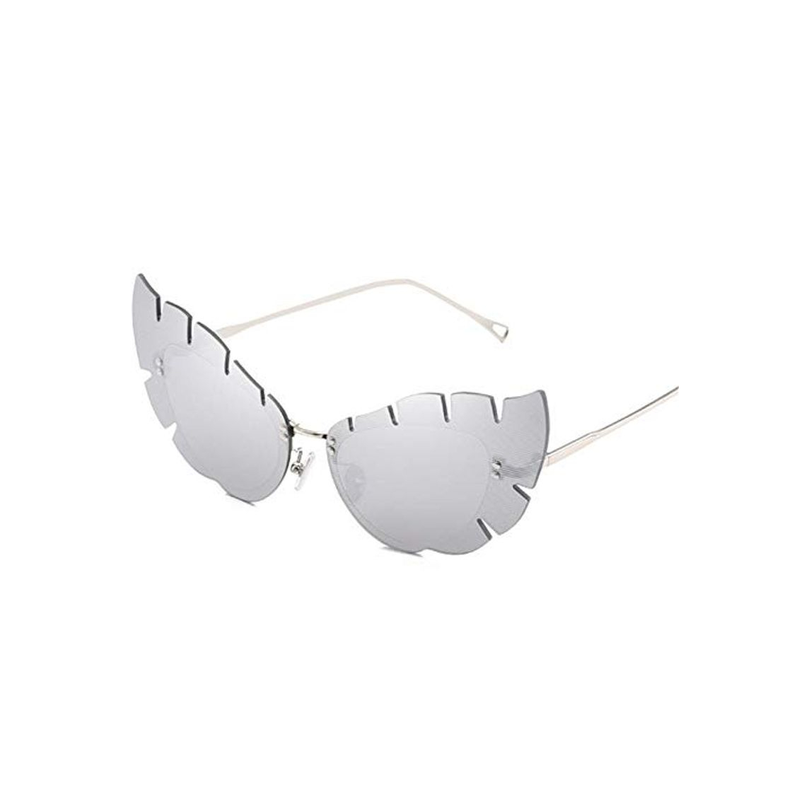 Producto Gafas De Sol Para Hombres Con Protección Uv Polarizada Gafas De Sol De Ojo De Gato Mujer Gafas De Sol Sin Montura Para Mujer Gafas Con Forma De Hoja Plata