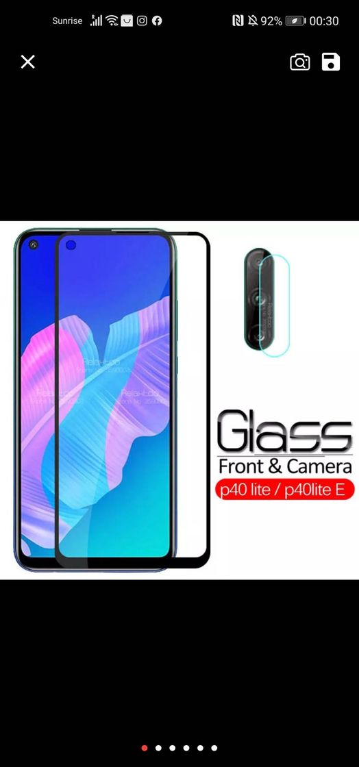 Moda Película de vidro Huawei p40lite