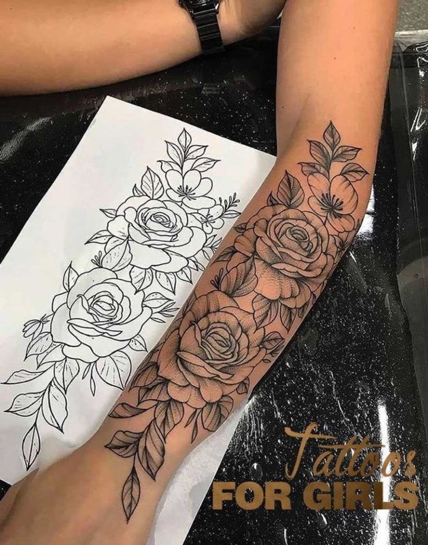 Moda Tatuagem de flores 