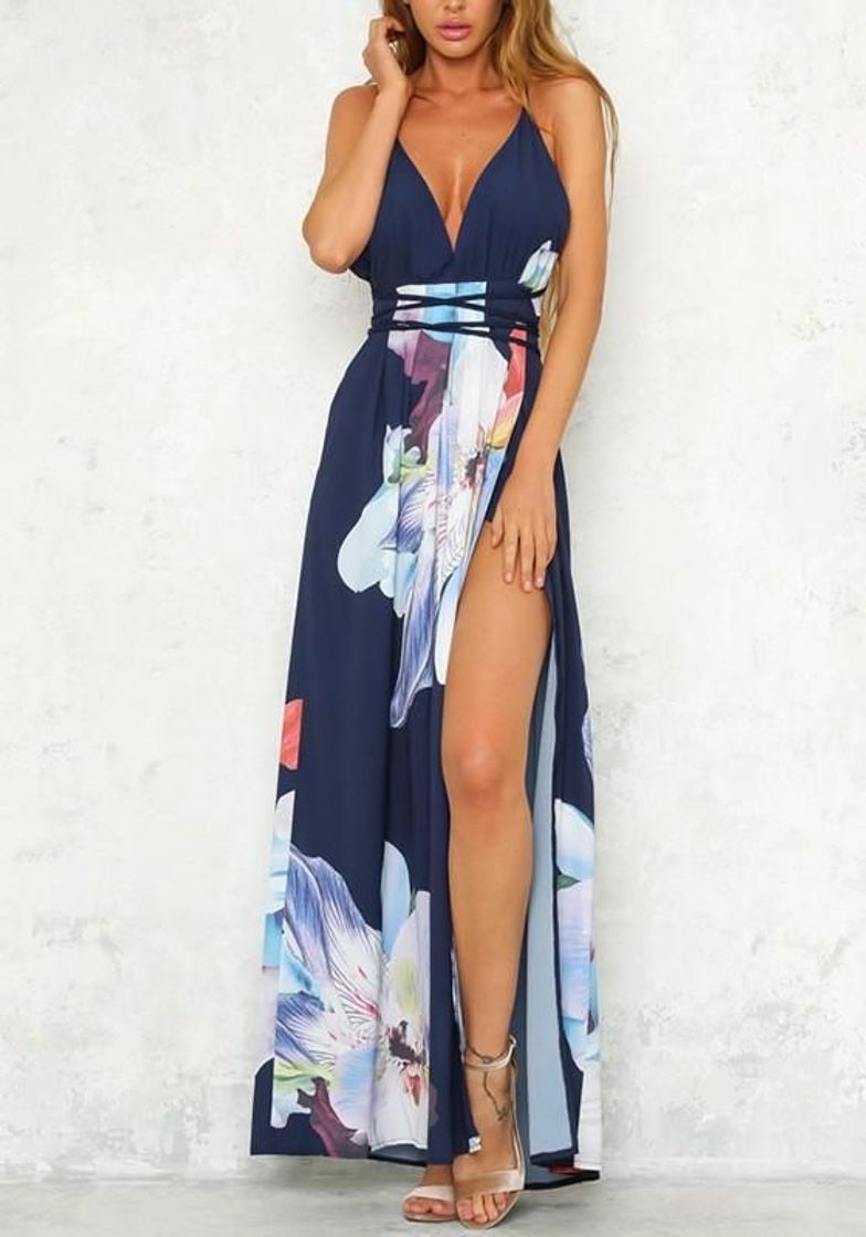 Social Vestidos Mujer Casual Playa Largos Boho Floral Maxi Vestido Bohemio Tirantes Playa