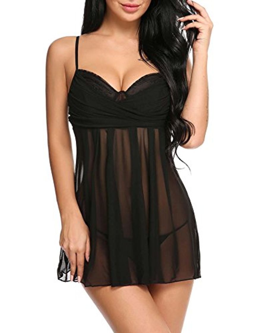 Social Avidlove Mujer Lencería Erotica Pijamas Camisones Encaje con Cordón
