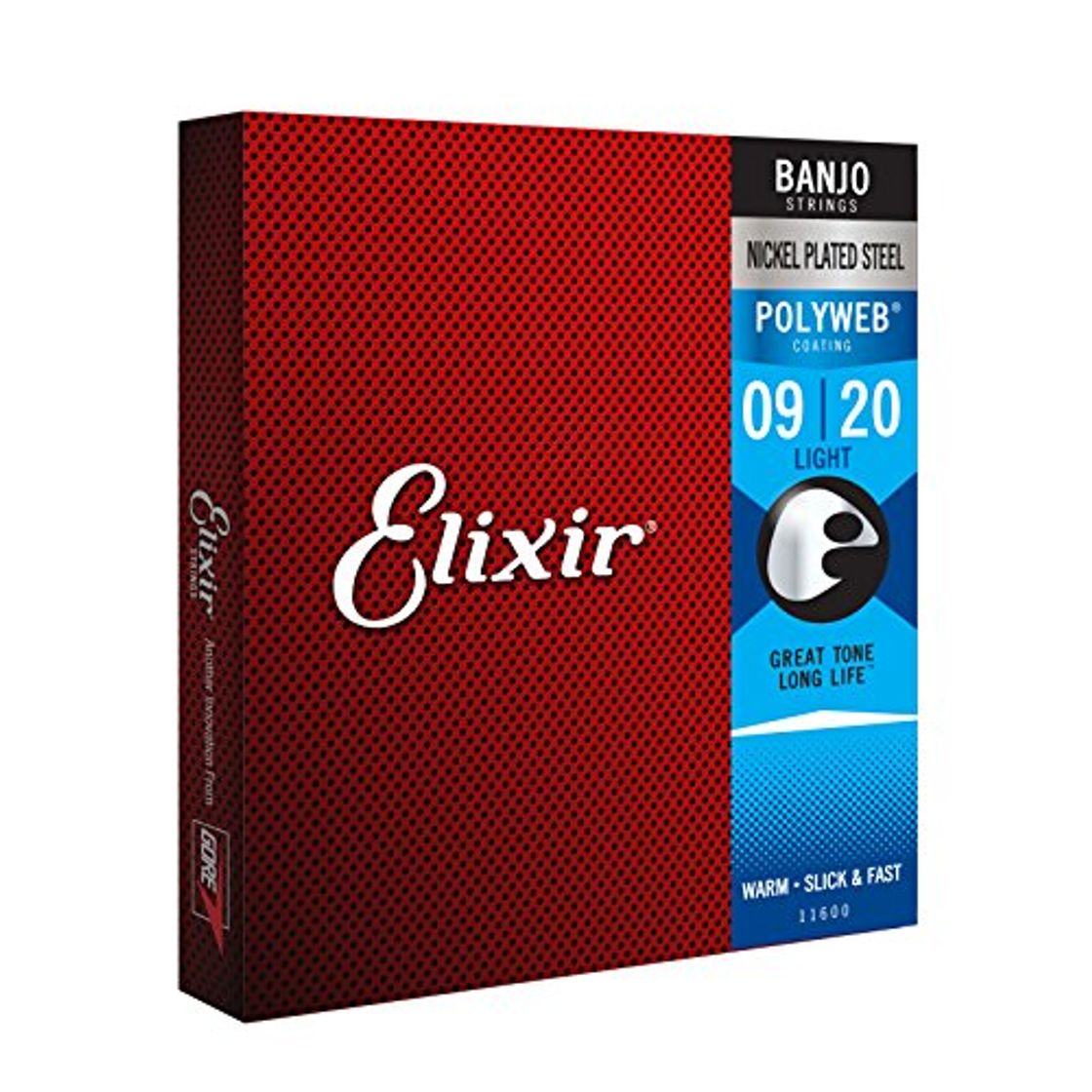 Product Elixir Banjos ultra-finas Nanoweb Coating Light - Cuerda para banjos (0.009-0.020