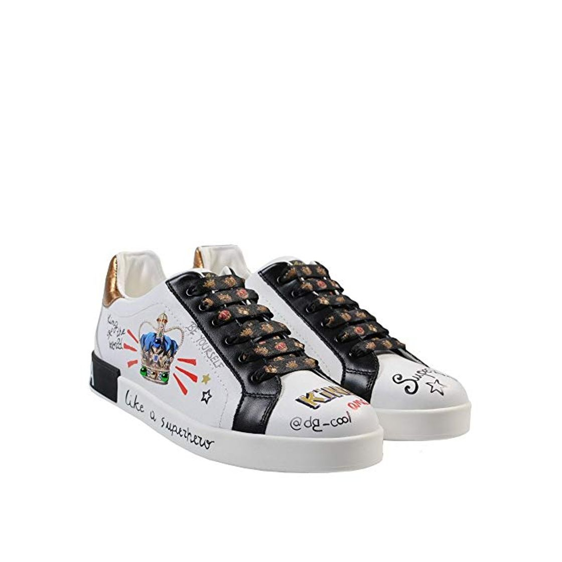 Social Dolce & Gabbana niños Entrenadores de impresión de regalías White 32