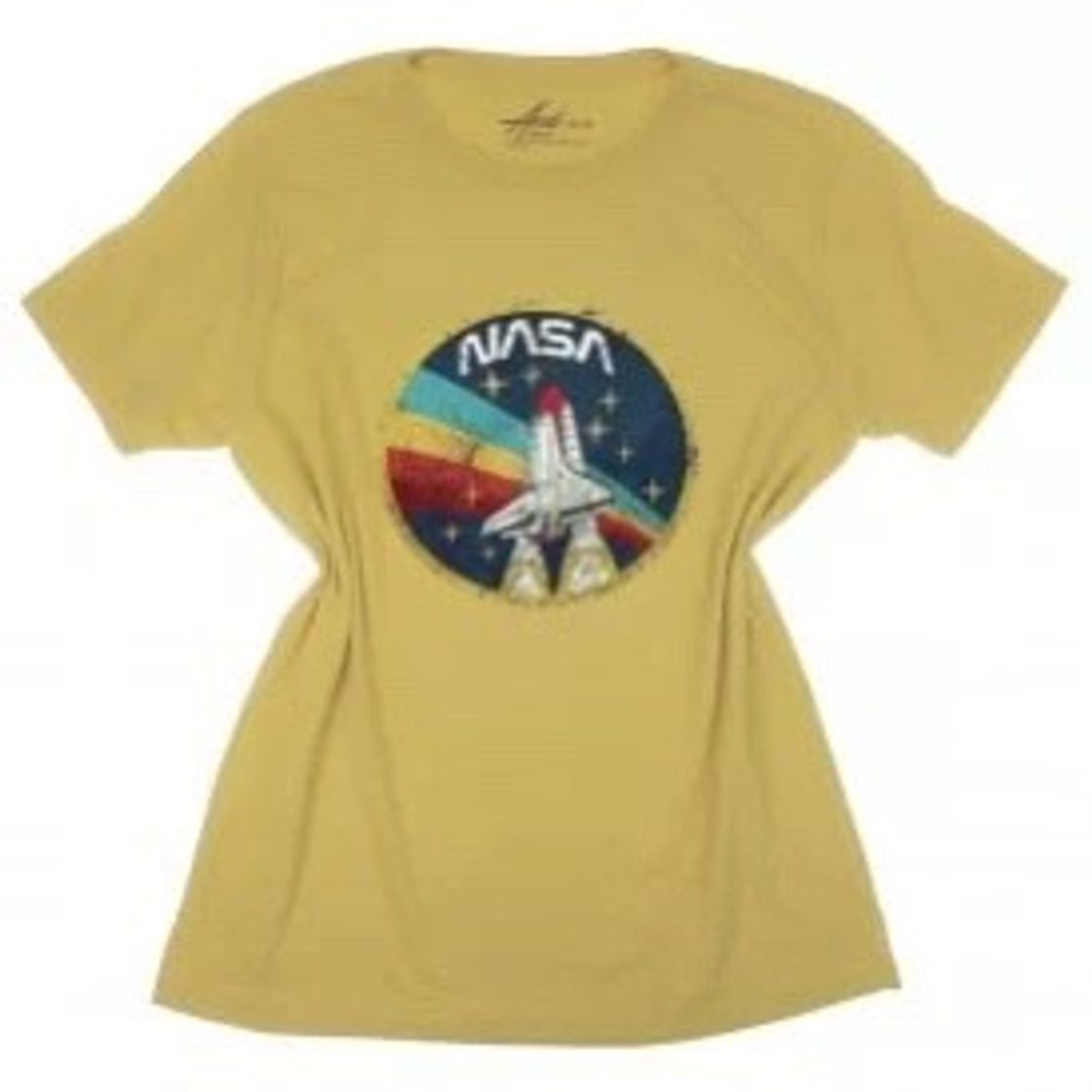 Moda Camiseta Nasa Foguete - Mostarda