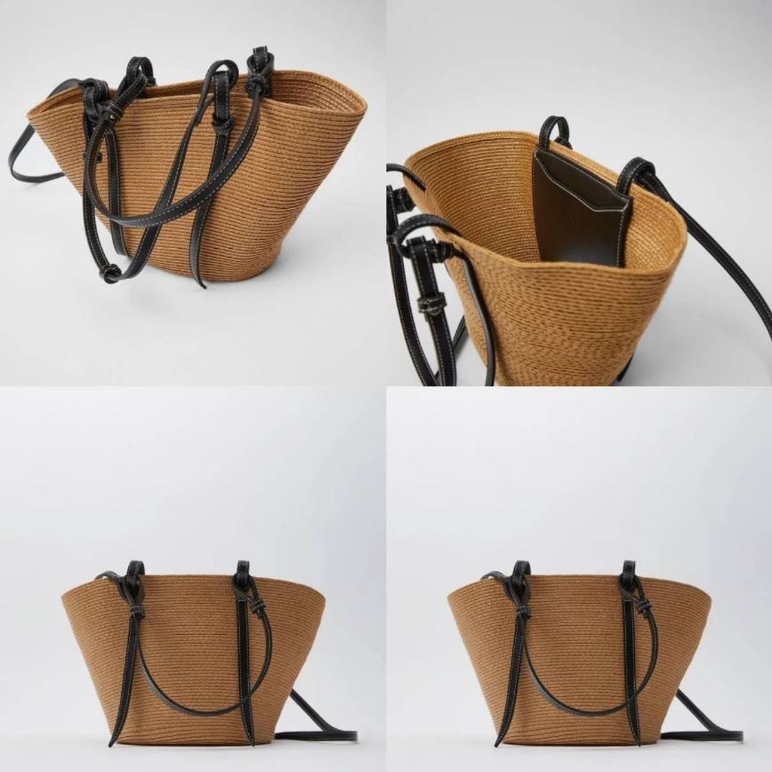 BOLSO CESTA TRENZADO