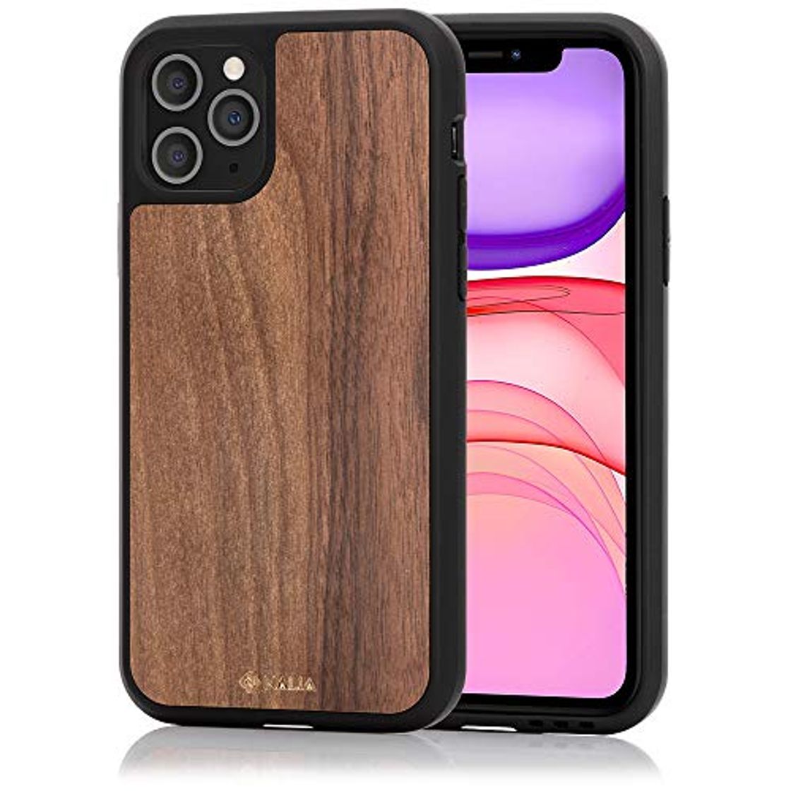 Product NALIA Carcasa de Madera Compatible con iPhone 11 Pro Funda