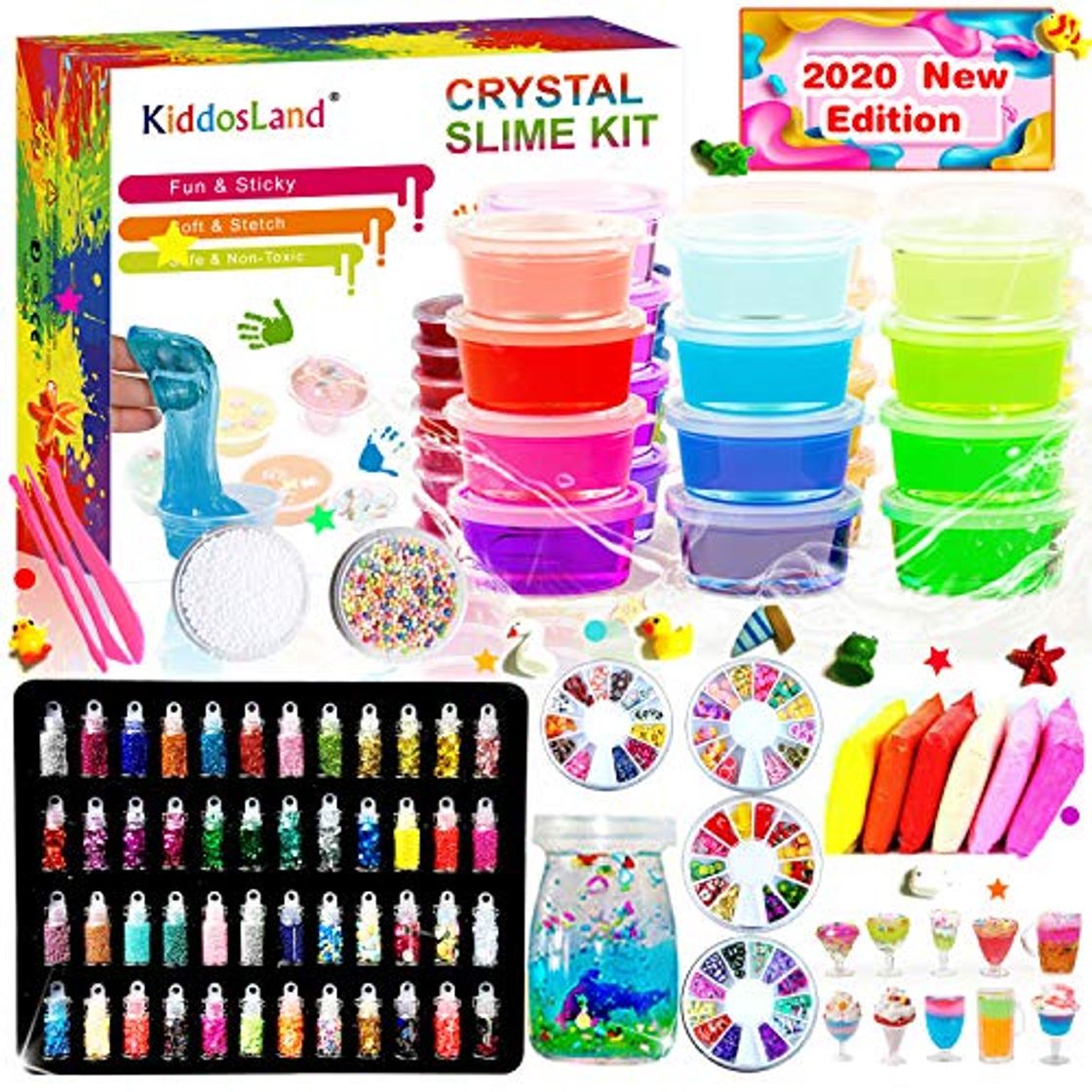 Producto DIY Slime Kit - 24 Colores Kit de Slime Esponjoso con 48