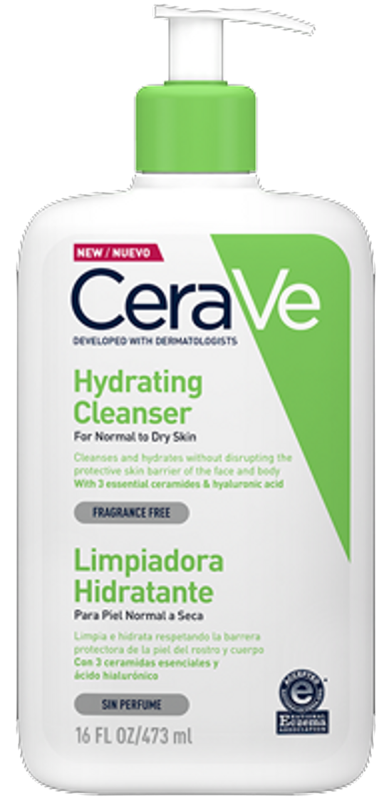 Serie CeraVe limpiador facial hidratante 