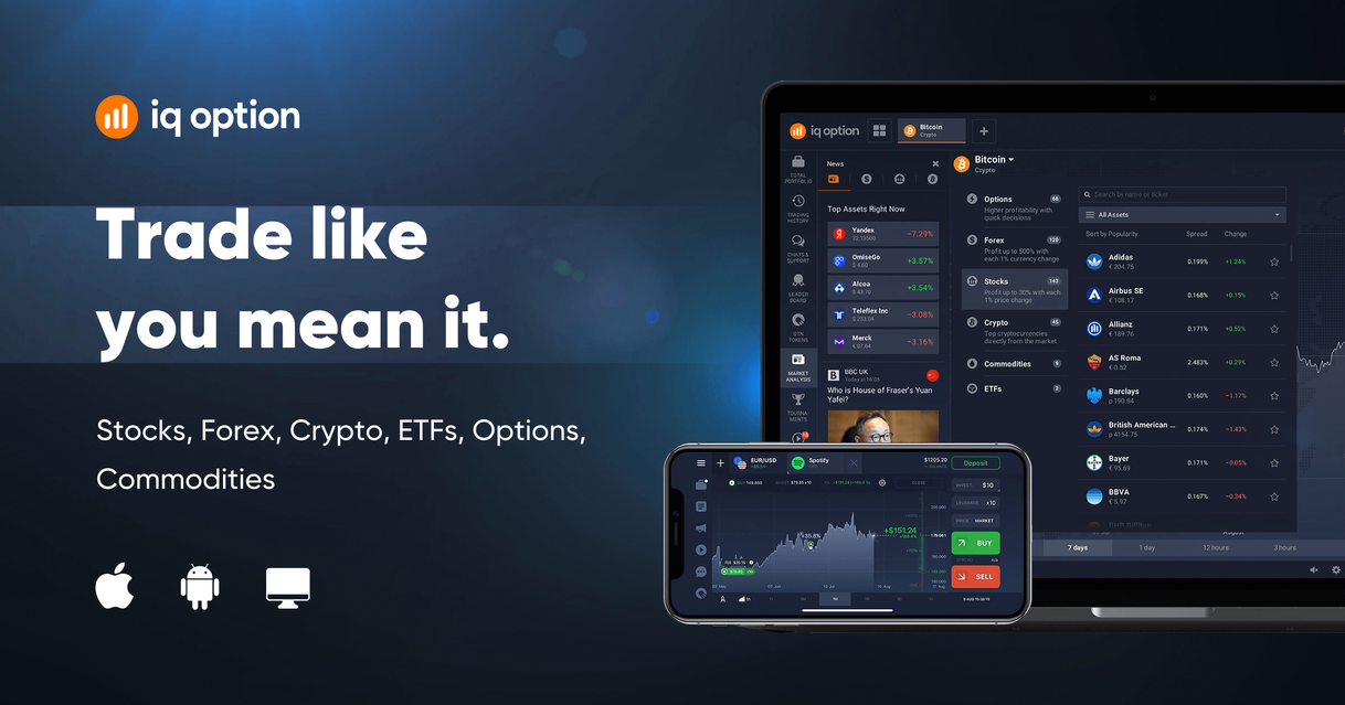 Moda IQ Option: Forex, Stocks, ETFs & Options Trading