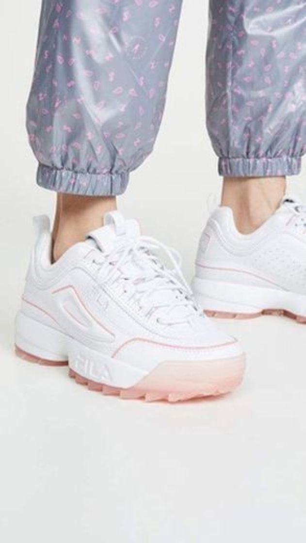 Moda Fila Mujer Disruptor II Ice Leather Synthetic White Peony Entrenadores 38.5 EU