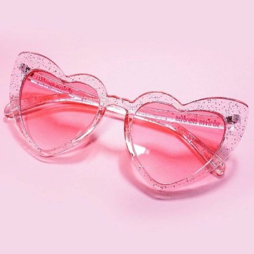 Gafas corazón rosa