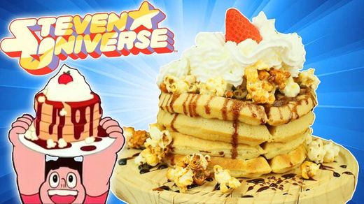 STEVEN UNIVERSE! Gofres con Palomitas RECETA Desayuno