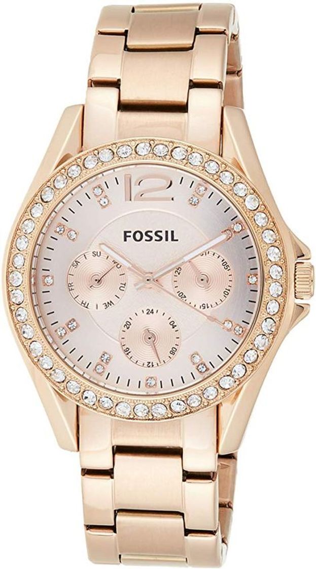 Place Fossil Reloj Analógico para Mujer de Cuarzo con Correa en Acero Inoxidable