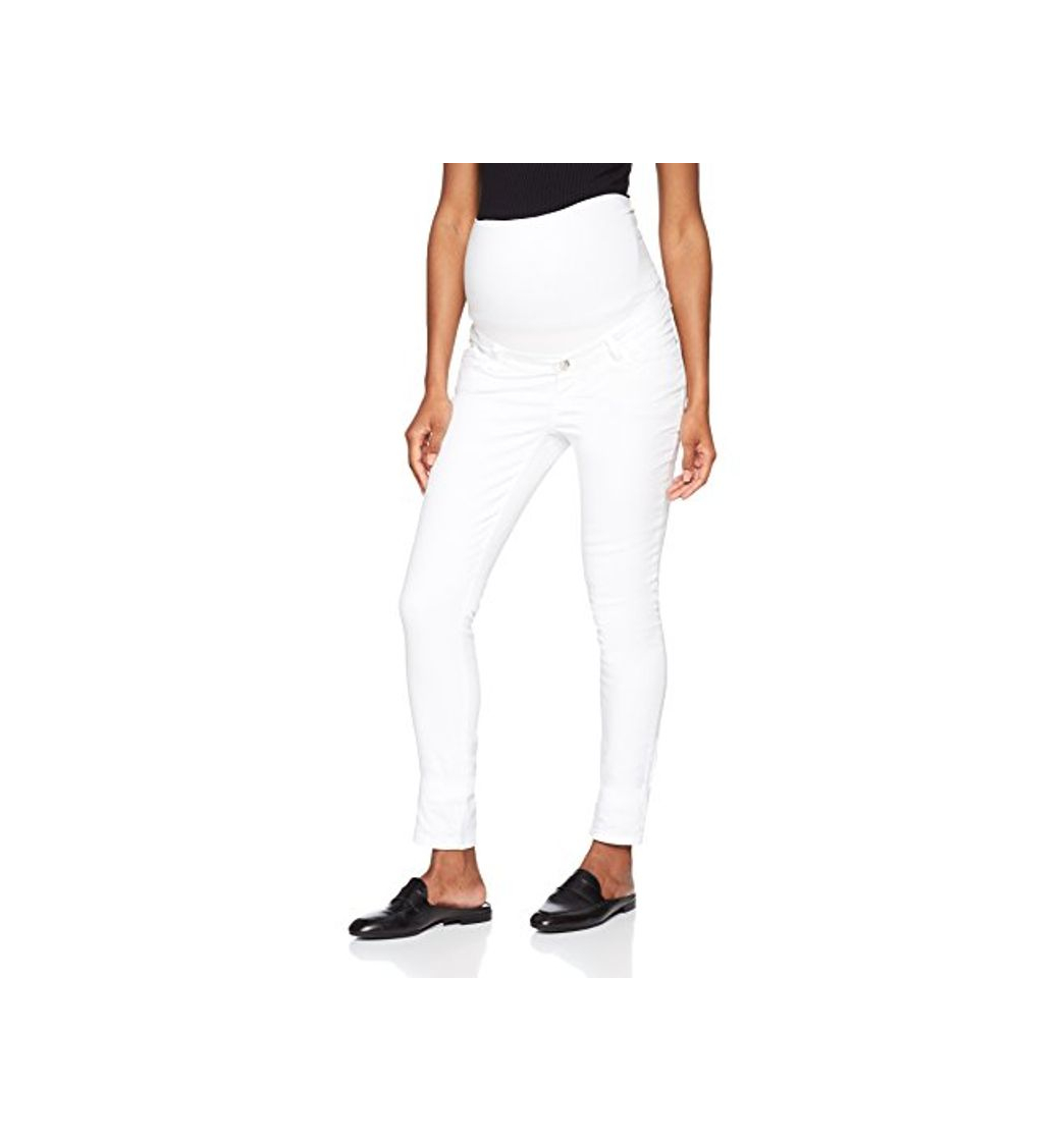 Fashion Esprit Maternity Pants OTB Slim Pantalones premamá, Blanco