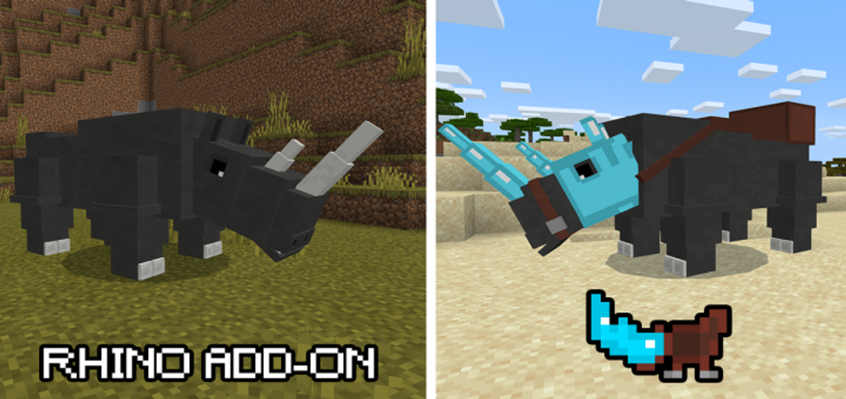 Moda Rhino Add-on | Minecraft PE Mods & Addons