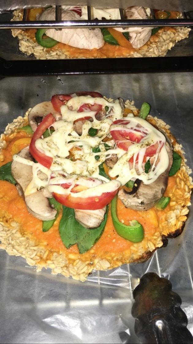 Social Pizza sin harina, con base de avena 💕