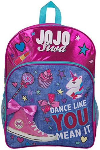 JoJo Siwa Bow Backpack Ruck Sack Bolso de Hombro Denim Large Pocket