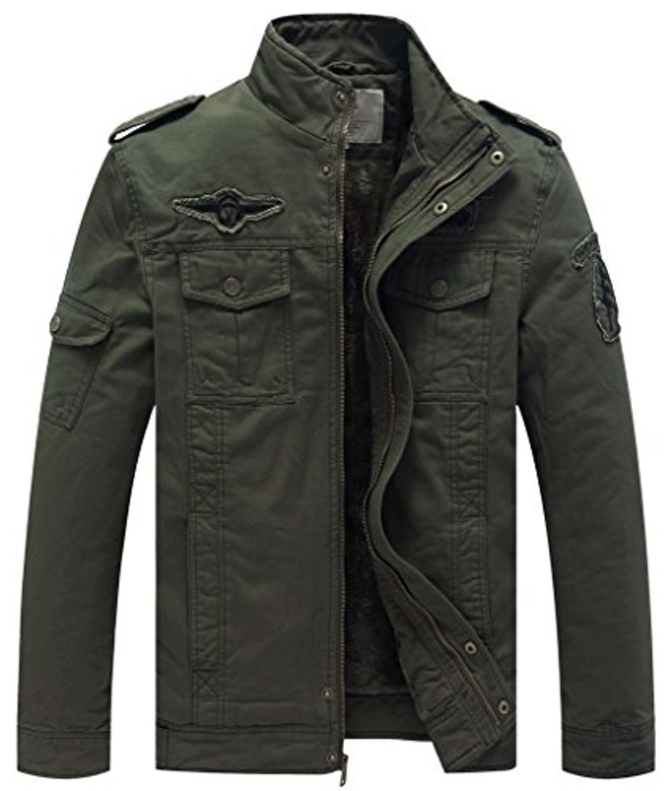 Producto WenVen Cazadora Militar de Vestir Tactica Invierno para Hombre Verde Militar X