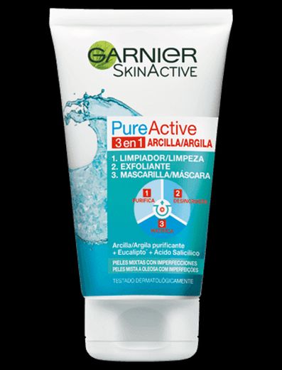Gel limpiador integral 3 en 1 Pure Active | Garnier
