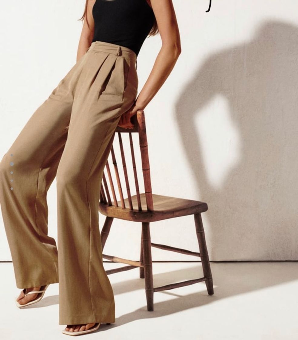 Moda PLEATED WIDE-LEG TROUSERS