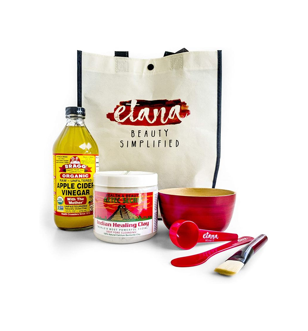 Social Etana bundle: Aztec healing clay, mixing tools & apple c