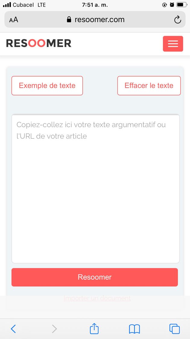 Moda Summarizer to make an automatic text summary online - Resoomer