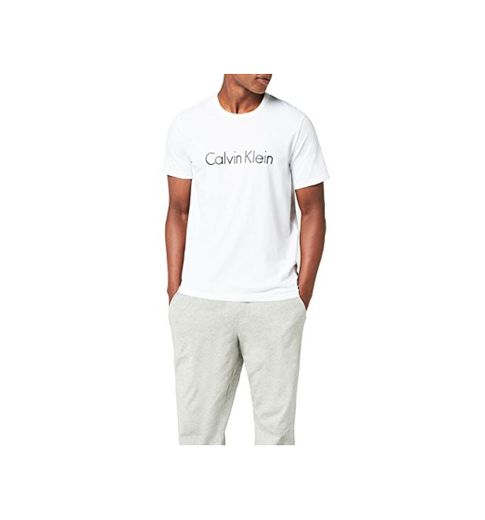 Calvin Klein S/s Crew Neck Camiseta, Blanco