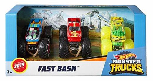 Hot Wheels Monster Trucks Pack de 3 coches Dueling Doubles, modelos surtidos