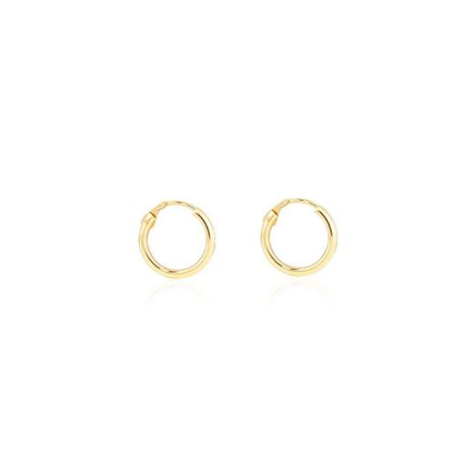 Pendientes Oro Aro Liso 12X1