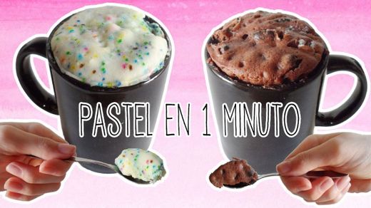 Pastel en una taza sin horno en 1 minuto 