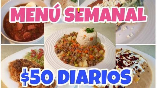 Guisados económicos, Menu semanal 15 por menos de $50 🤑🤗