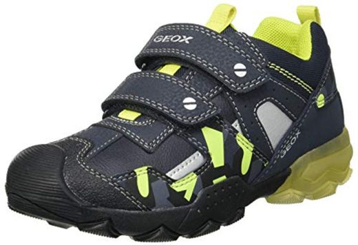 GEOX J BULLER BOY B NAVY/LIME Boys' Trainers Low-Top Trainers size 36