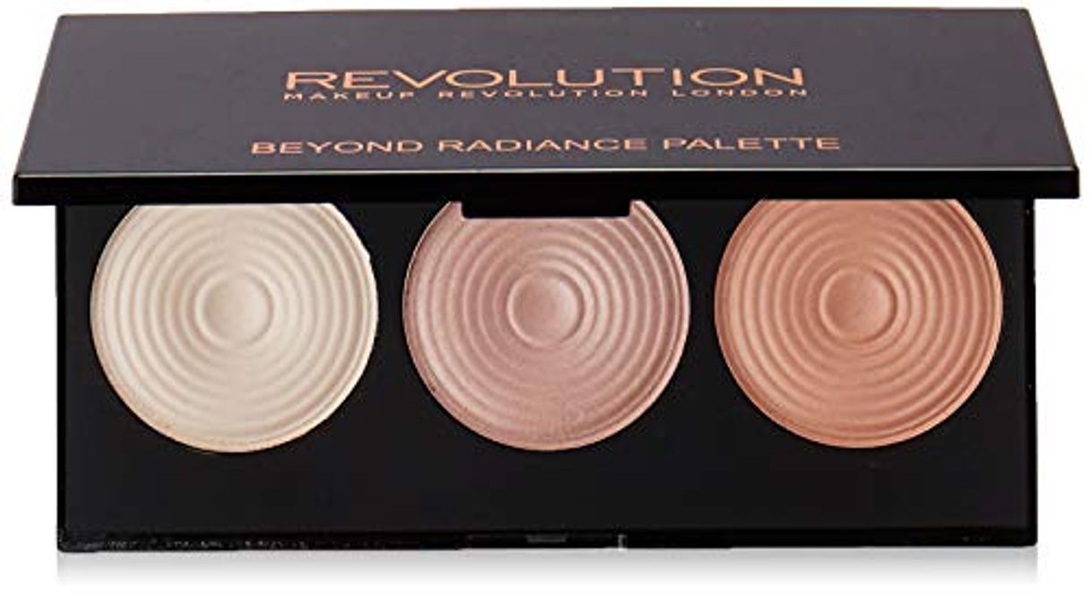 Belleza Makeup Revolution Beyond Radiance 3 Radiant Lights Highlighters Paleta rozświetlaczy do twarzy