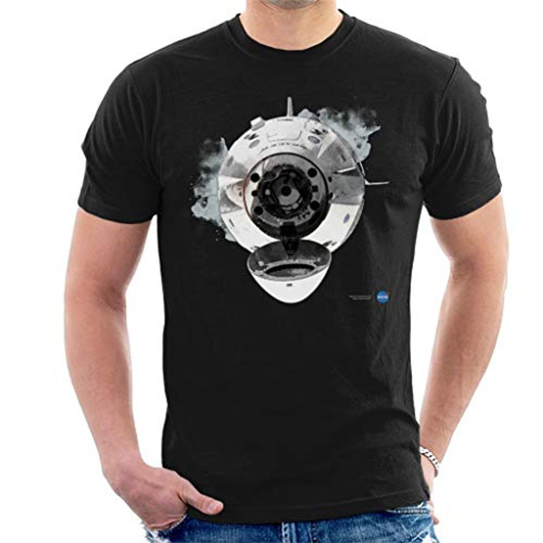 Fashion Nasa SpaceX Dragon Capsule Docking Men's T