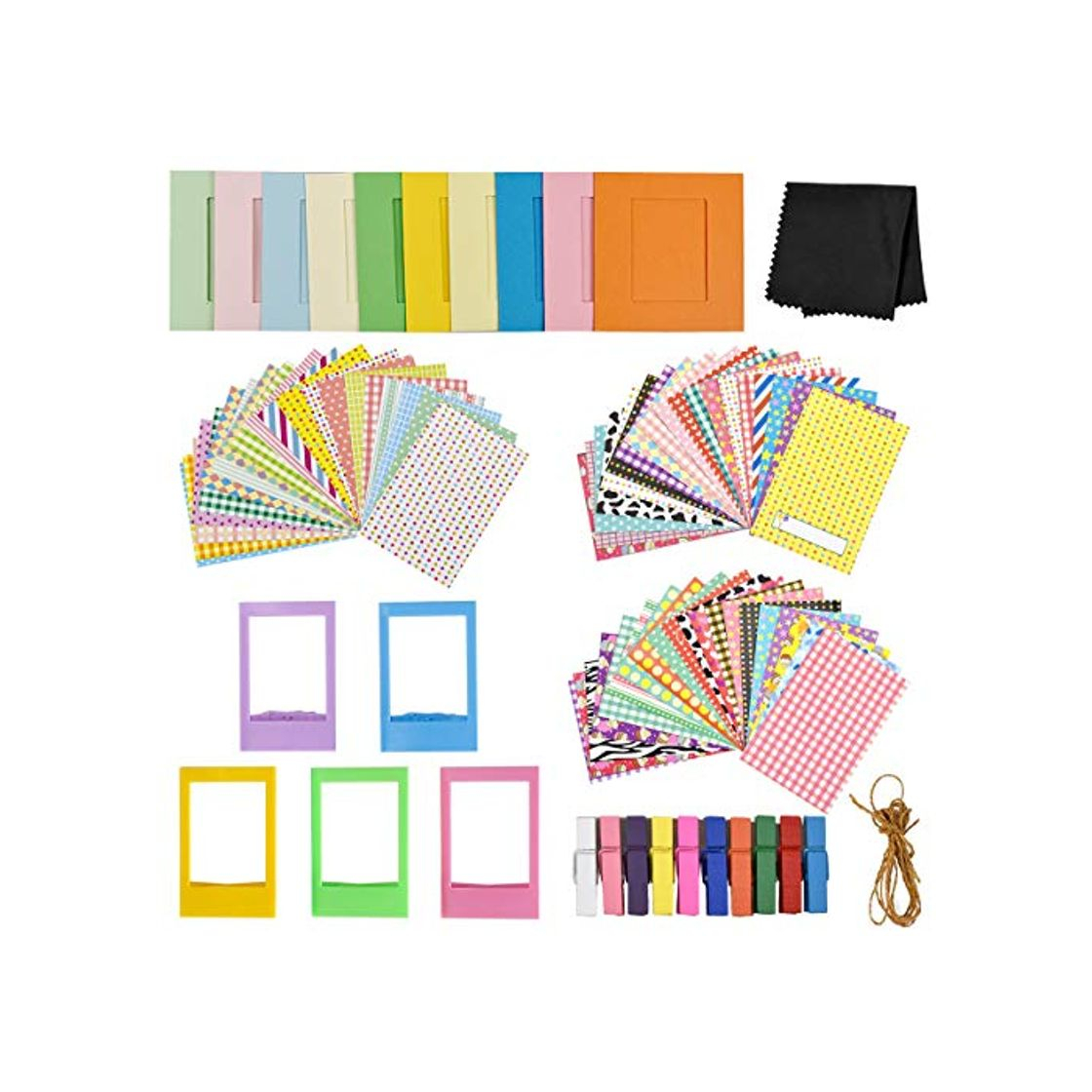 Producto Accesorios para cámaras(60 Marcos de Pegatinas Diferentes,10 Marcos de Papel,5 Marcos de