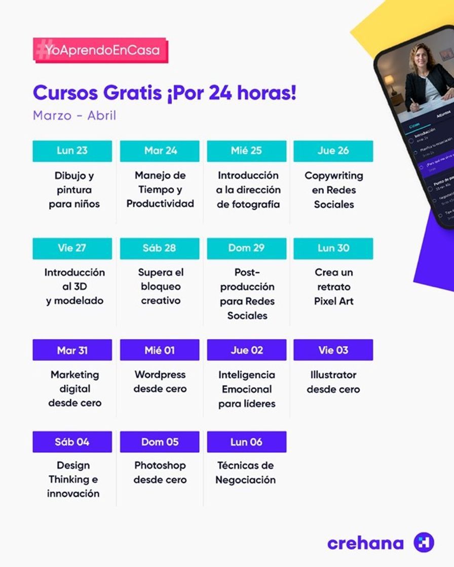 Product Crehana cursos Gratis