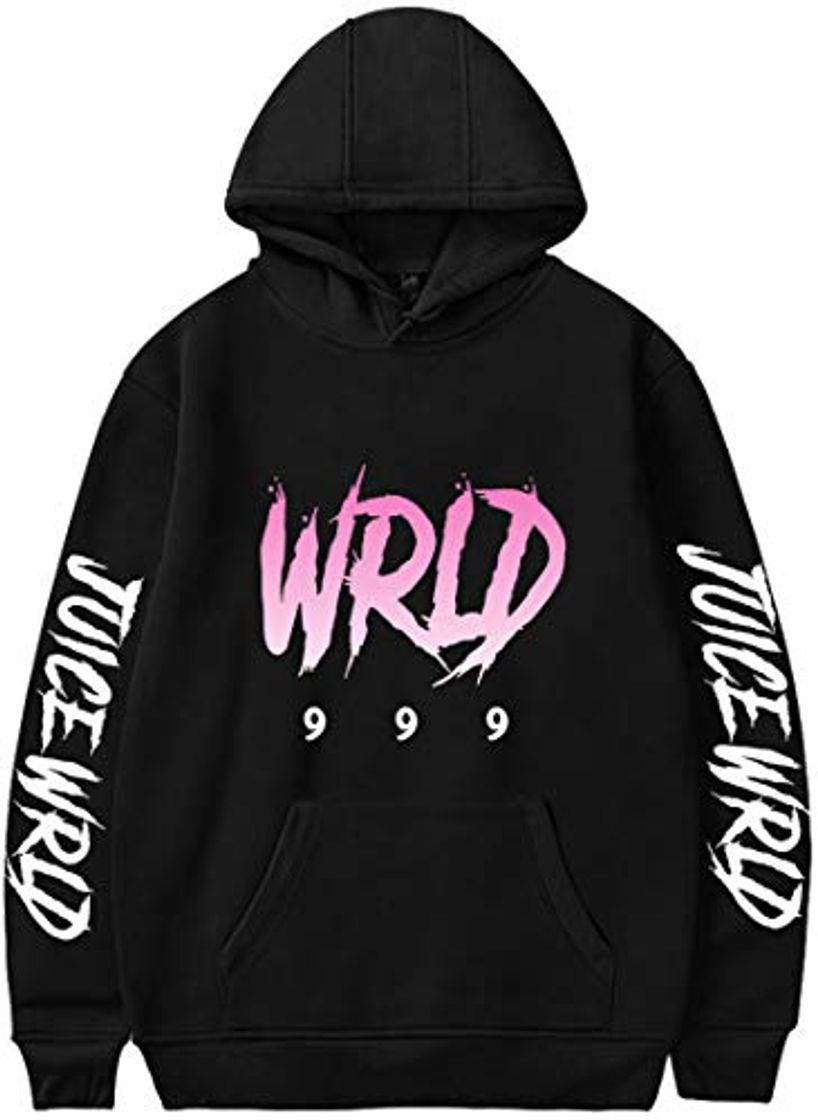 Moda EMLAI Hombre Juice WRLD Sudaderas con Capucha Sweatshirt Rapper Hip Hop Jersey Casual para Hombres，Negro 3XL