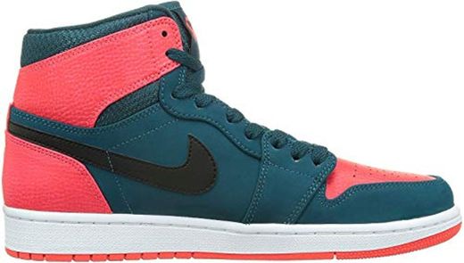 Nike Air Jordan 1 Retro High, Zapatillas de Deporte para Hombre, Verde/Negro/Rojo/Blanco