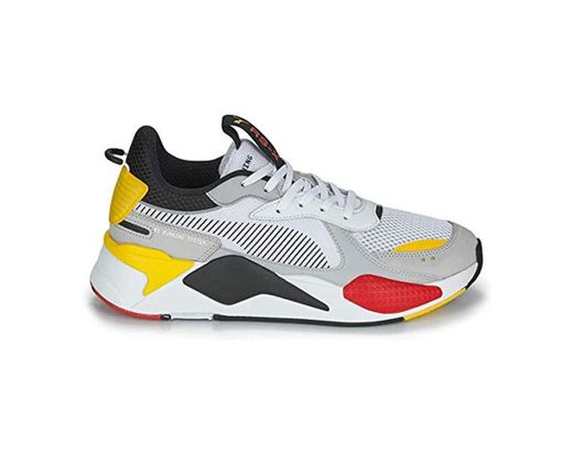 PUMA RS-X Toys Hombres Blanco/Negro/Amarillo Zapatillas-UK 9