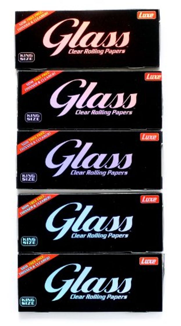 Products 5 booklets x GLASS Clear Rolling paper King Size