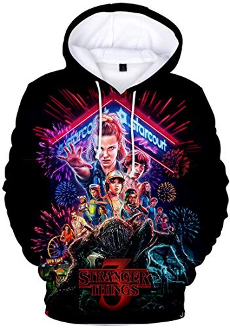 Fashion PANOZON Sudadera Unisex Impresión 3D de Stranger Things para Fanes de Serie